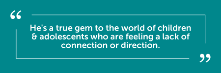 "I had the privilege of working closely with David during my time as a family based therapist. His ability to connect with the children, adolescents, and parents was the "special sauce" that made all the difference with our families. The traditional idea of therapy isn't for everyone, and David proved that healing can happen without the magic couch and diplomas framed on the wall. He partners with people to problem-solve instead of telling them what to do. He blesses them with his patience and thoughtfulness. He's a true gem to the world of children and adolescents who are feeling a lack of connection or direction. He's the real deal, and I would strongly recommend his services." - J.C.